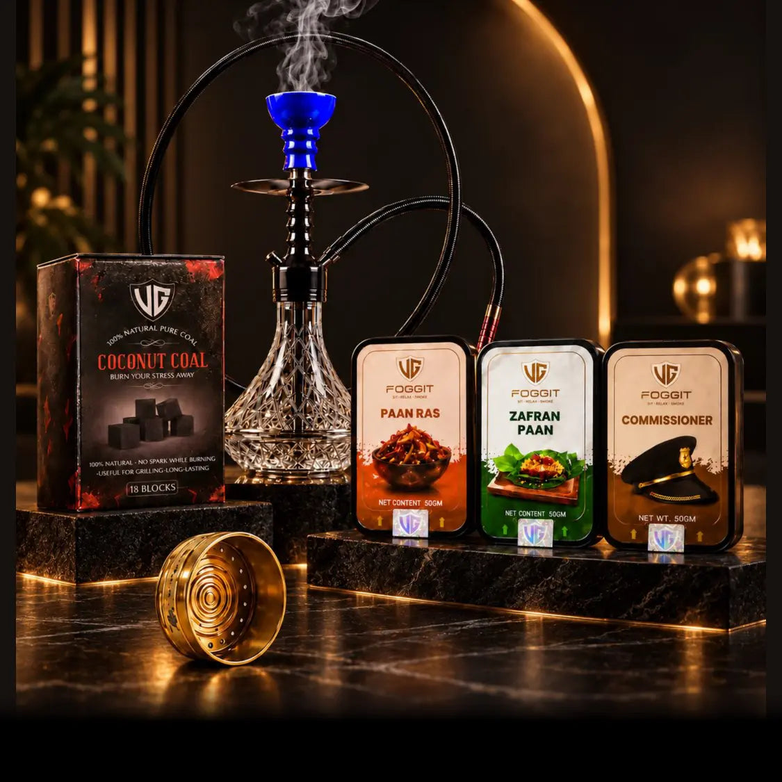 007 Night Fire Hookah Combo